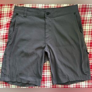 Merrell Mens Performance Hiking Shorts Gray Utility Cargo Size 32